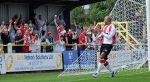 Binns scores the opener Vs Sutton 