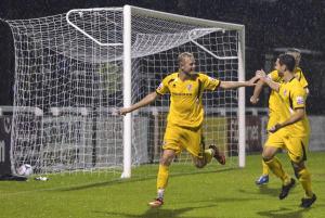 Rendell celebrates against Tamworth