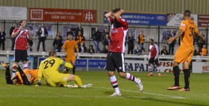 The two sides played out a goalless draw at Kingfield earlier in the season