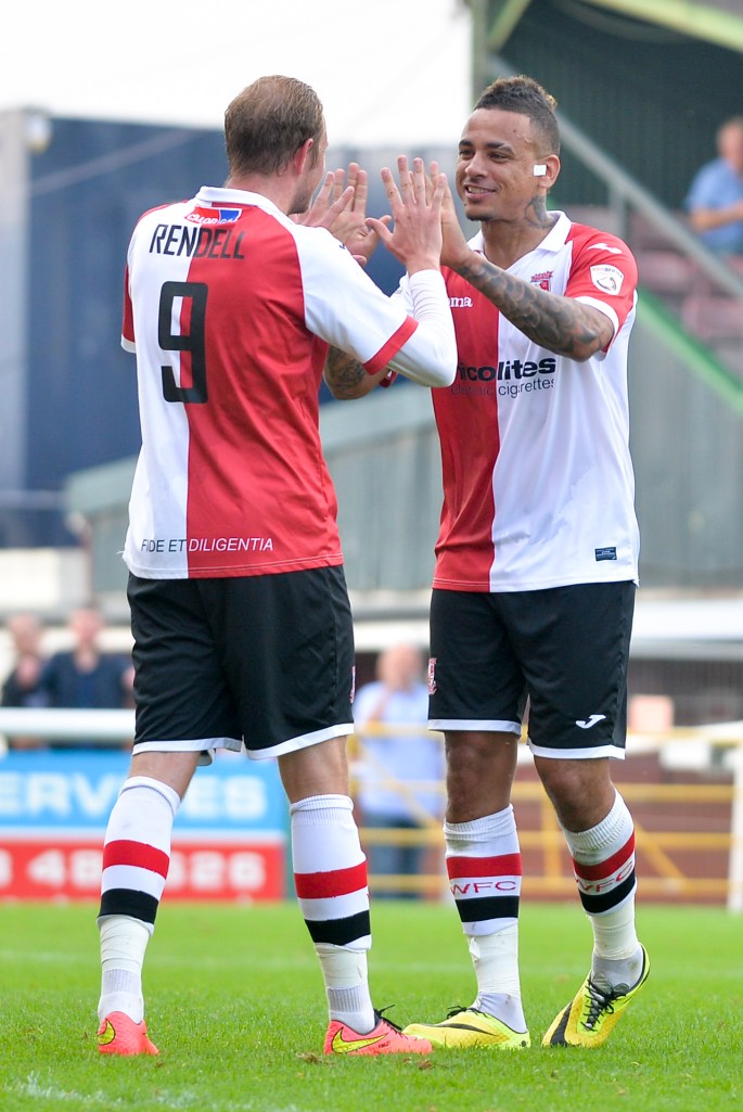 Morgan celebrates his second vs Lincoln 